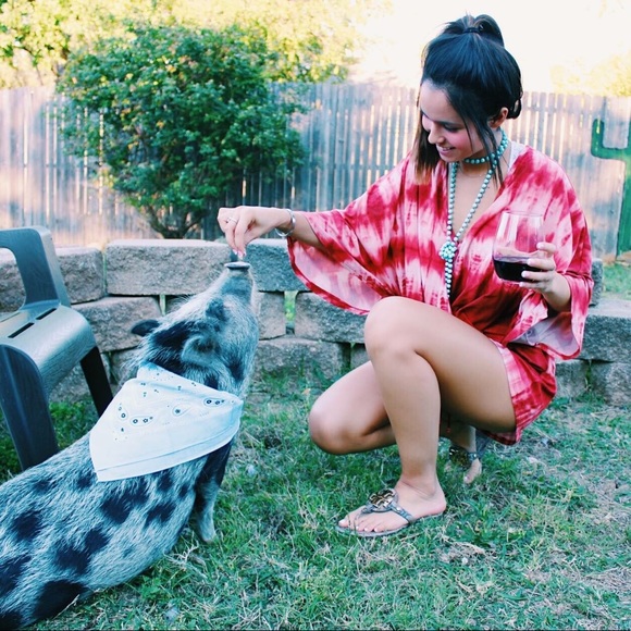 Orange tie dye romper - Picture 2 of 4